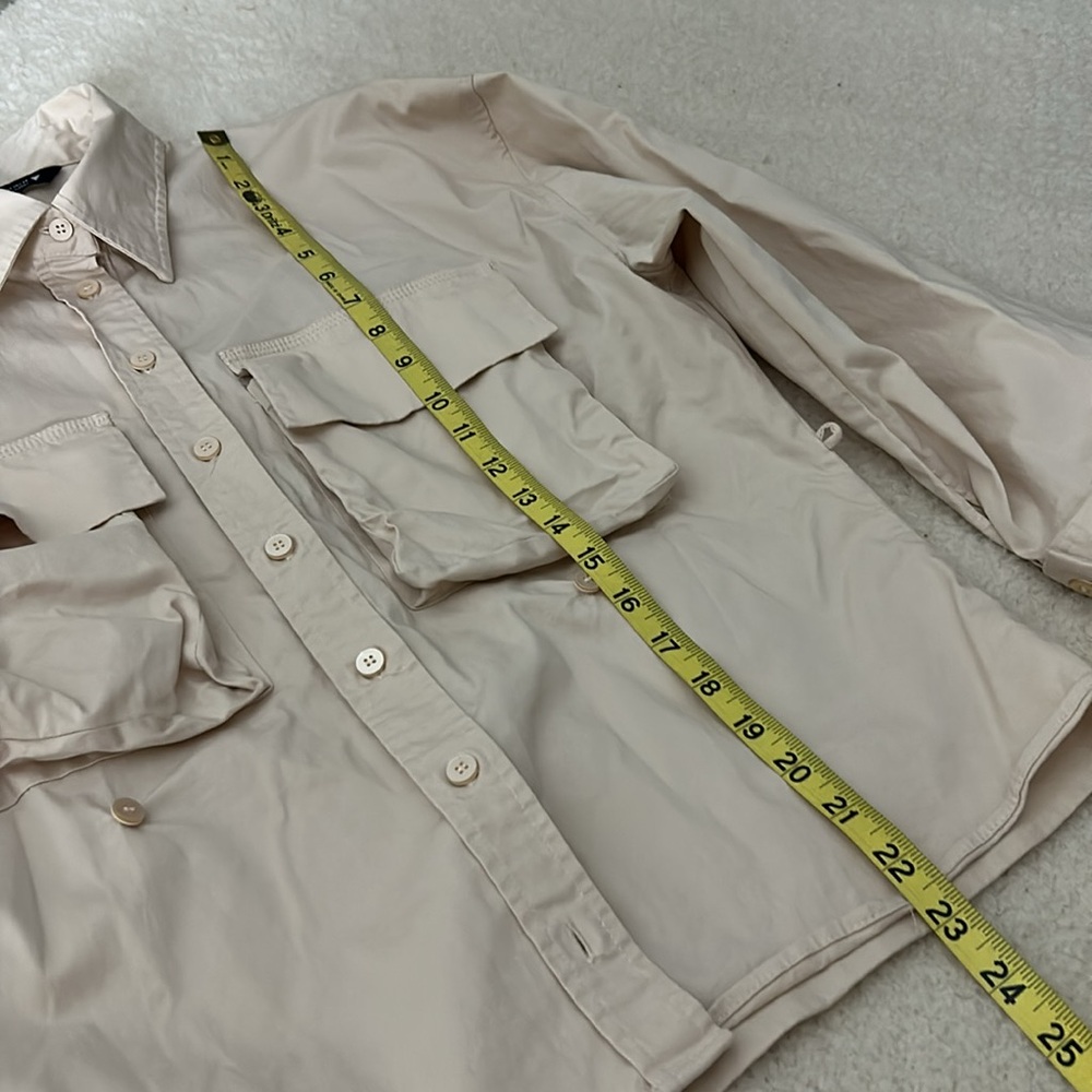 Zara Cream Cargo Shirt Size XS - Picture 7 of 9